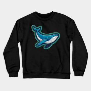 whale with flippers swimming Crewneck Sweatshirt